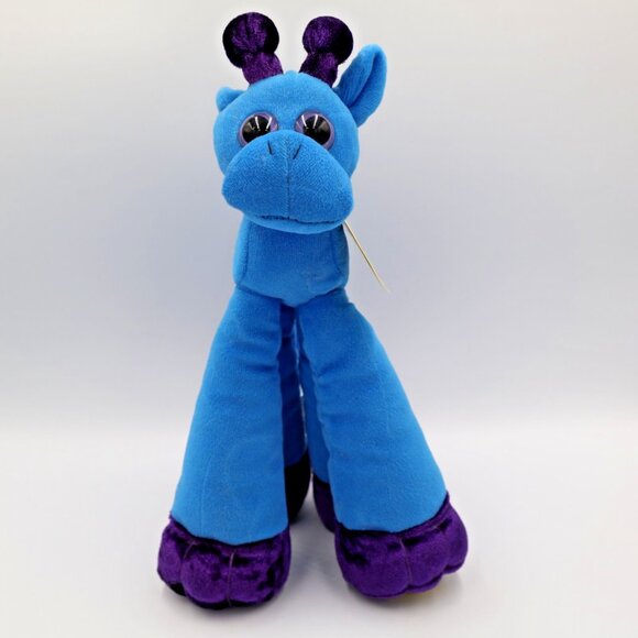 Limbo Legs JAKKS Pacific 2000 Gerald the Giraffe Plush Blue Purple Vintage - Picture 2 of 8